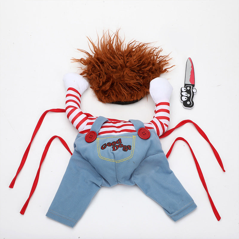 Scary-Cute Halloween Dog Costume: Adjustable, Fun, Perfect for Parties! - goodestpetstore