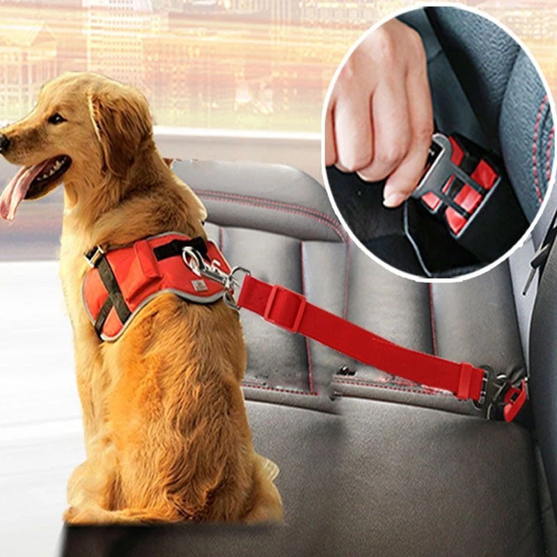 Keep Pets Safe: Adjustable Car Seat Belt for Dogs & Cats - goodestpetstore