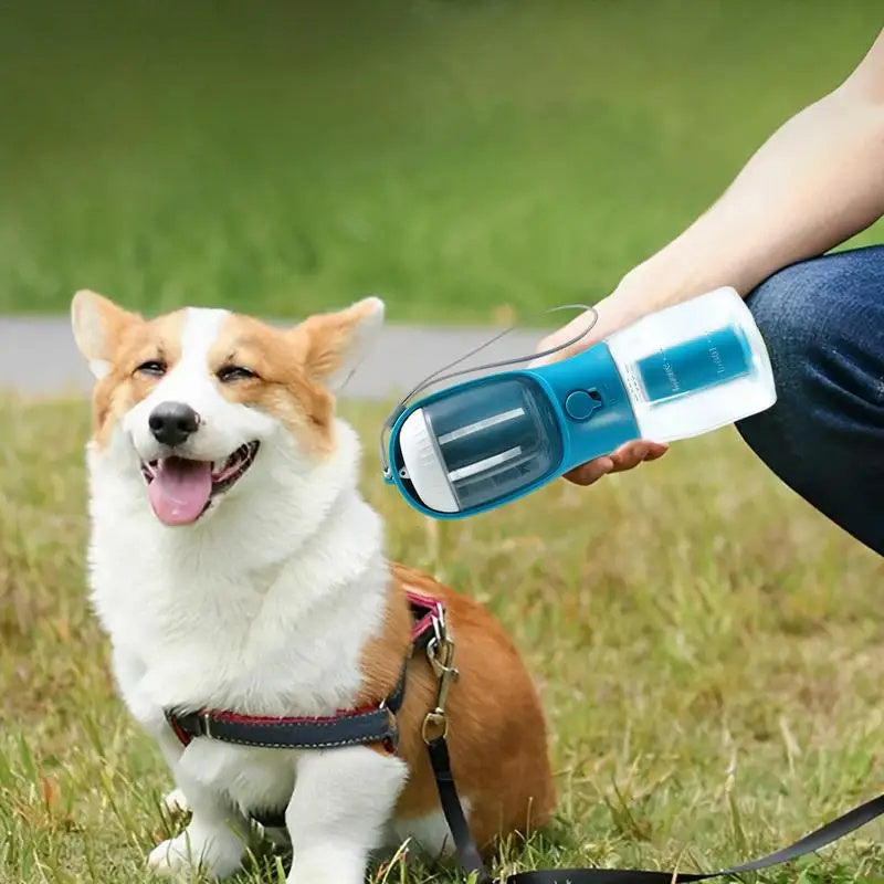 Convenient 3-in-1 Dog Cup: Water, Food, and Waste Bags On-the-Go! - goodestpetstore