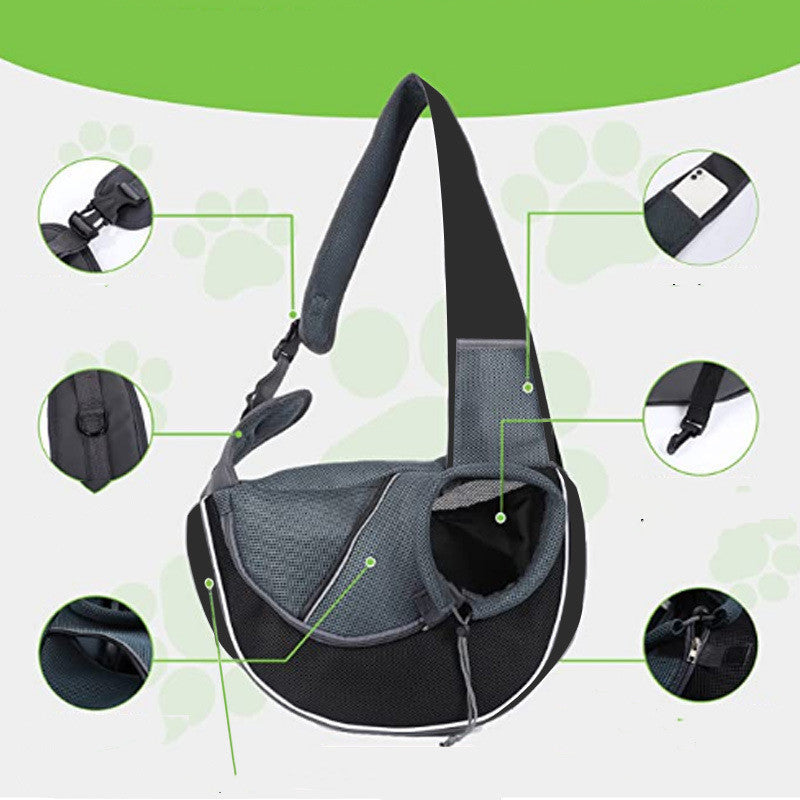 Stylish Crossbody Pet Carrier – Comfortably Carry Your Dog or Cat - goodestpetstore