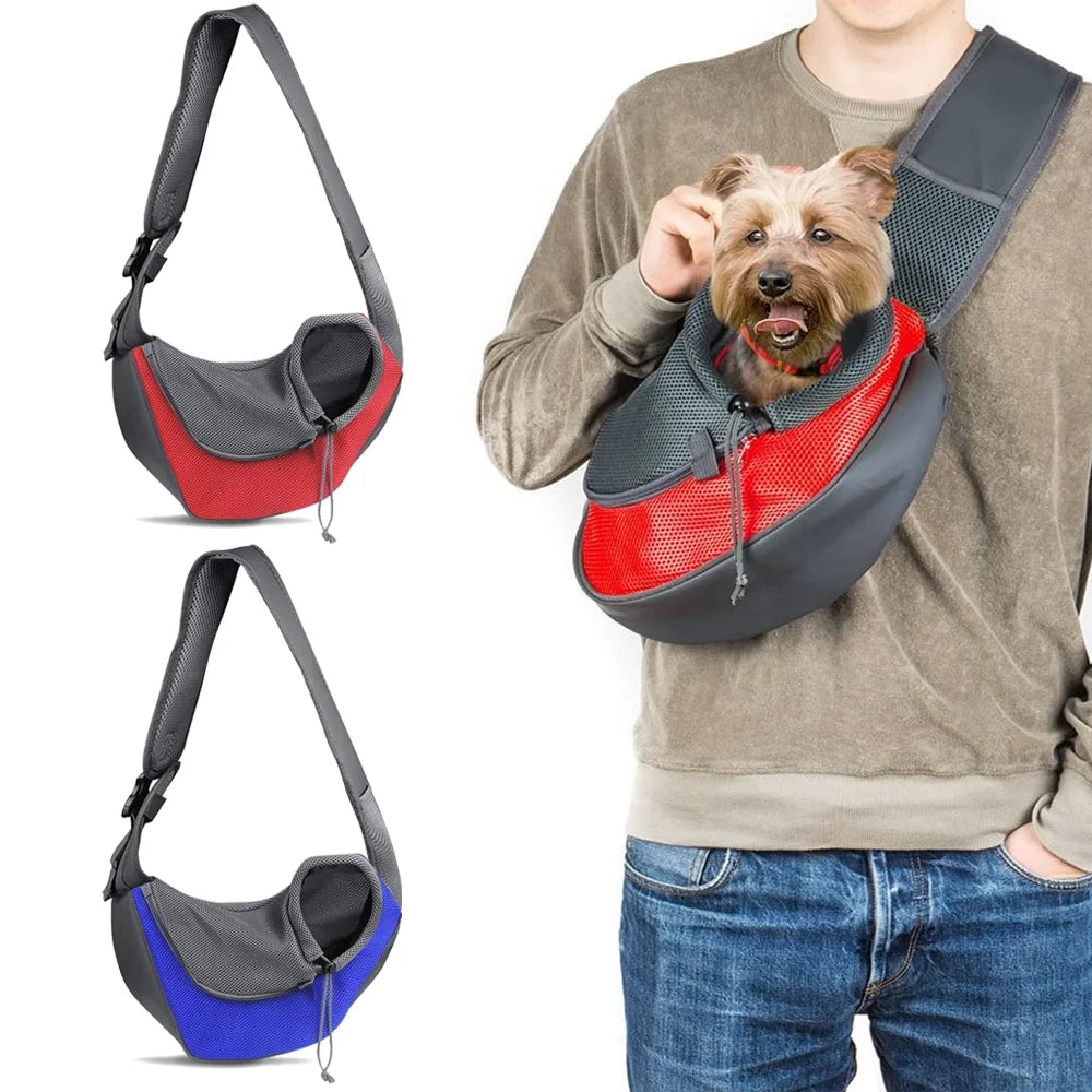 Hands-Free Pet Travel Carrier Shoulder Sling Bag Pet Puppy Carrier Bag