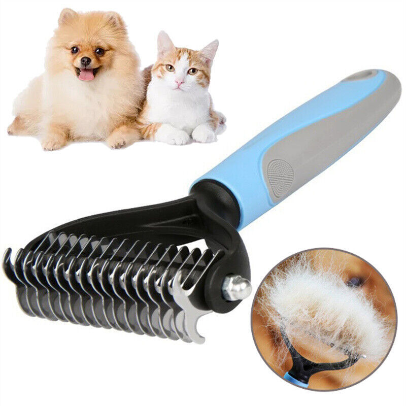 Grooming Brush for Pets: Double-Sided Deshedding Tool for Dogs and Cats - goodestpetstore