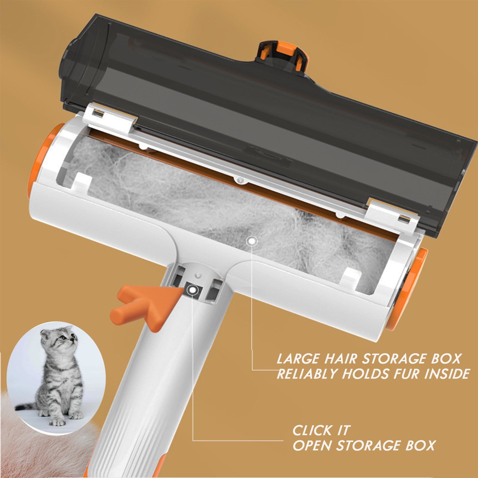 2-In-1 Reusable Pet Hair Remover & Lint Roller with Flea Comb, 2 Count