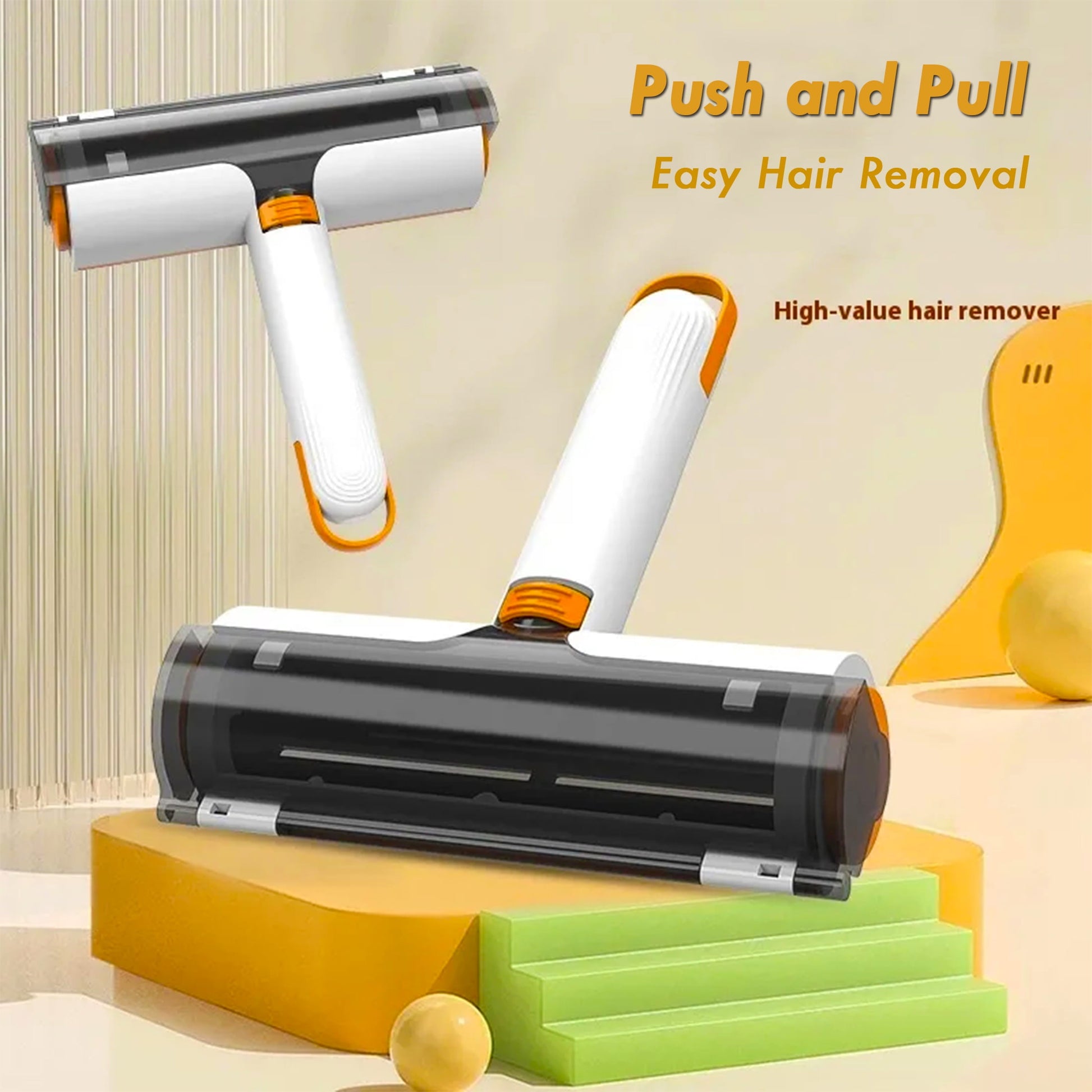 2-In-1 Reusable Pet Hair Remover & Lint Roller with Flea Comb, 2 Count