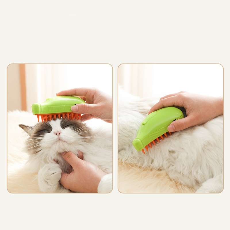 Steam Paws 3-in-1 Brush: Groom, Massage, Remove Hair Effortlessly - Fast and Free Shipping - goodestpetstore