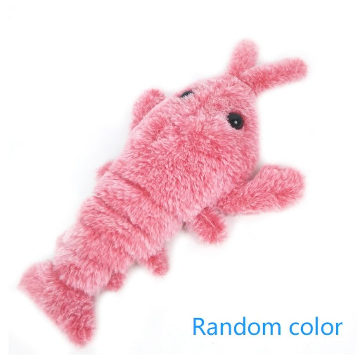 Electric Jumping Shrimp Toy: USB Charging Plush Fun for Cats - goodestpetstore