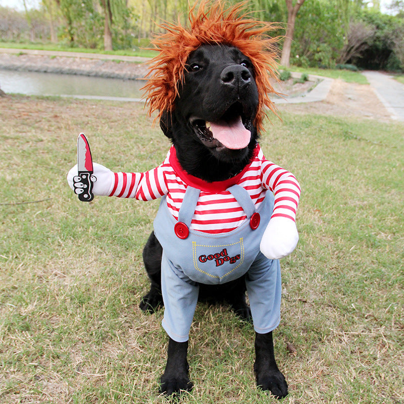 Scary-Cute Halloween Dog Costume: Adjustable, Fun, Perfect for Parties! - goodestpetstore