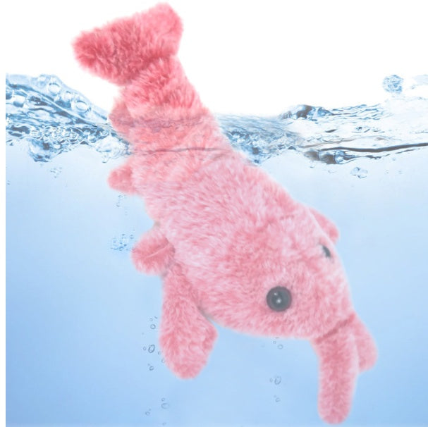 Electric Jumping Shrimp Toy: USB Charging Plush Fun for Cats - goodestpetstore