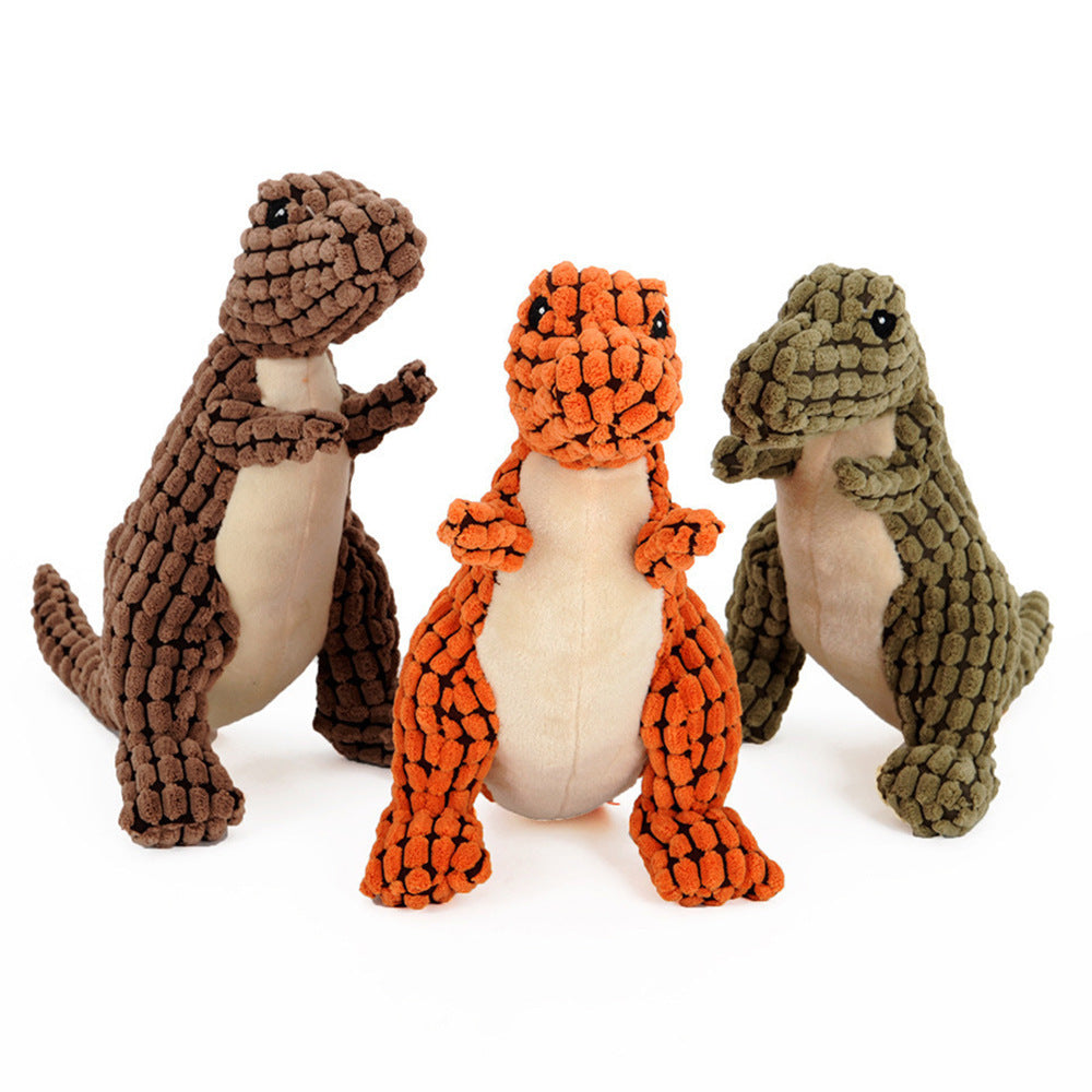 Giant Dinosaur Dog Toy – Plush, Chewy Fun with Squeakers! - goodestpetstore
