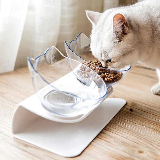 Non-Slip Cat and Dog Bowl with Stand - Easy Feeding - goodestpetstore