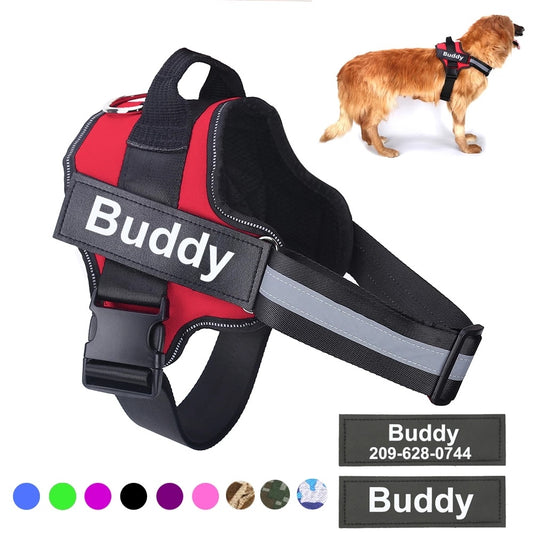 Custom No-Pull Dog Harness: Adjustable & Reflective Vest - goodestpetstore