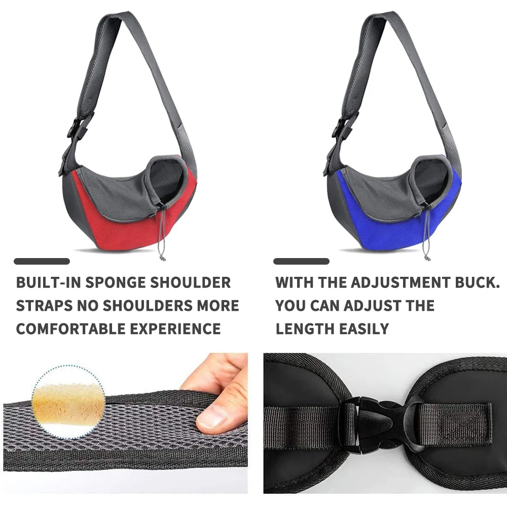 Hands-Free Pet Travel Carrier Shoulder Sling Bag Pet Puppy Carrier Bag