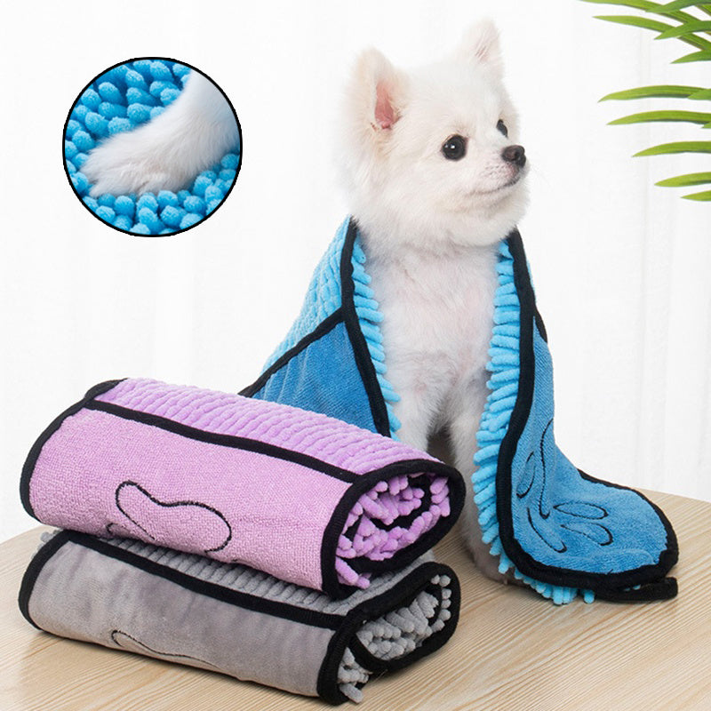 Super Absorbent Pet Towels – Quick-Drying Microfiber for Dogs & Cats - goodestpetstore