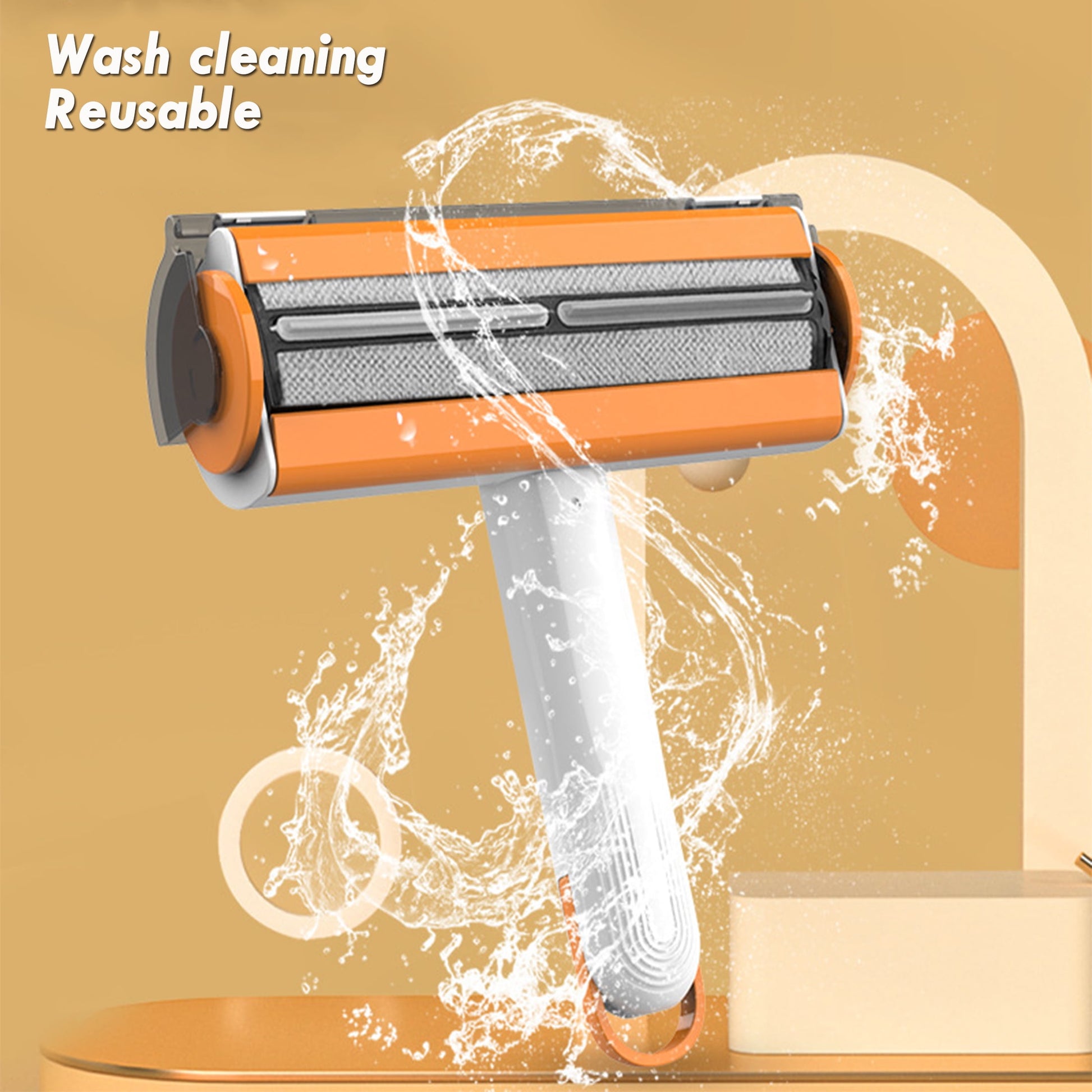 2-In-1 Reusable Pet Hair Remover & Lint Roller with Flea Comb, 2 Count