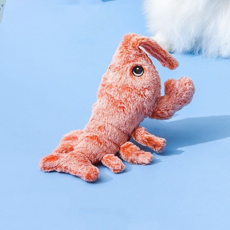 Electric Jumping Shrimp Toy: USB Charging Plush Fun for Cats - goodestpetstore