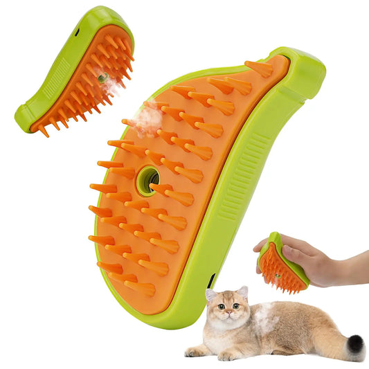 Steam Paws 3-in-1 Brush: Groom, Massage, Remove Hair Effortlessly - Fast and Free Shipping - goodestpetstore
